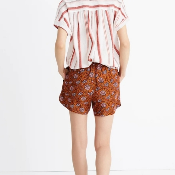 Madewell Drapey pull-on paisley shorts Size XS E 158 - Picture 3 of 7